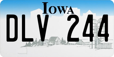 IA license plate DLV244