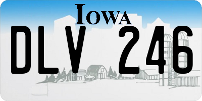 IA license plate DLV246
