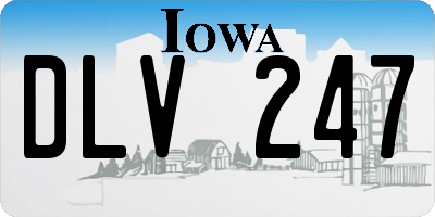 IA license plate DLV247