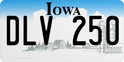 IA license plate DLV250