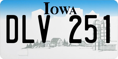 IA license plate DLV251