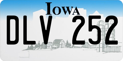 IA license plate DLV252