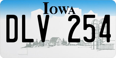 IA license plate DLV254