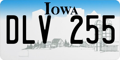 IA license plate DLV255