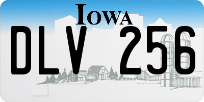 IA license plate DLV256