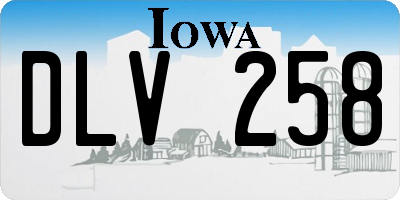 IA license plate DLV258