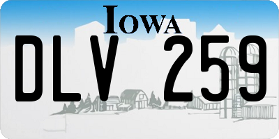 IA license plate DLV259