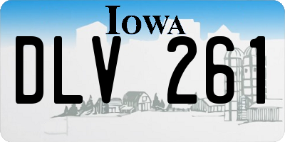 IA license plate DLV261
