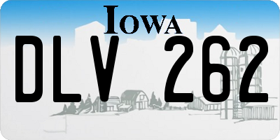 IA license plate DLV262