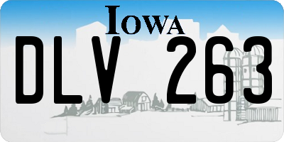 IA license plate DLV263