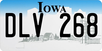 IA license plate DLV268