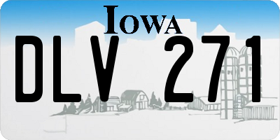IA license plate DLV271