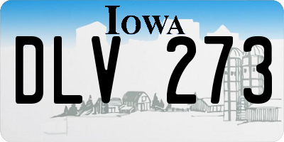 IA license plate DLV273