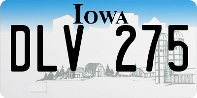 IA license plate DLV275