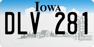IA license plate DLV281