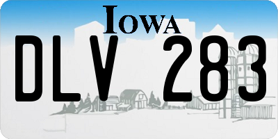 IA license plate DLV283