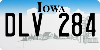 IA license plate DLV284