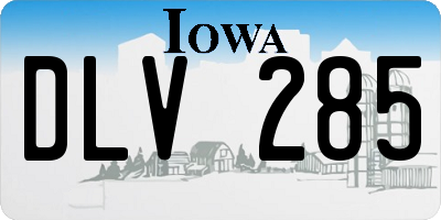 IA license plate DLV285
