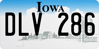 IA license plate DLV286