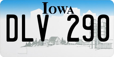 IA license plate DLV290