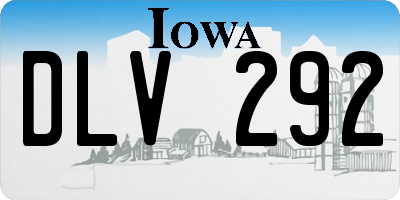 IA license plate DLV292