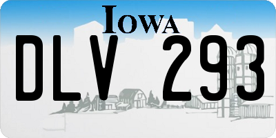 IA license plate DLV293