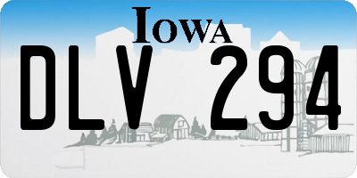 IA license plate DLV294