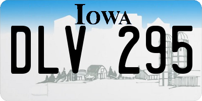 IA license plate DLV295