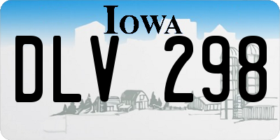 IA license plate DLV298