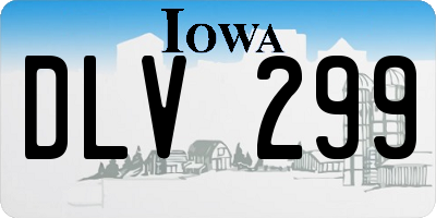 IA license plate DLV299
