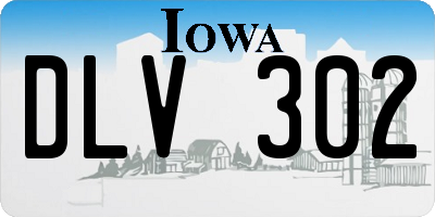 IA license plate DLV302