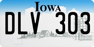 IA license plate DLV303