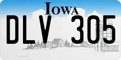 IA license plate DLV305