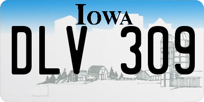 IA license plate DLV309