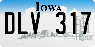 IA license plate DLV317