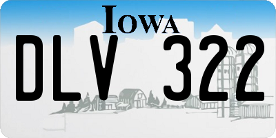 IA license plate DLV322