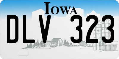 IA license plate DLV323