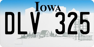 IA license plate DLV325