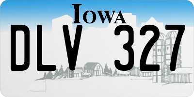 IA license plate DLV327