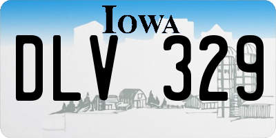 IA license plate DLV329