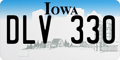 IA license plate DLV330