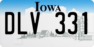 IA license plate DLV331