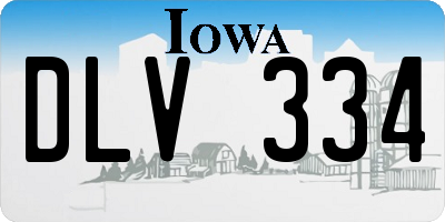 IA license plate DLV334