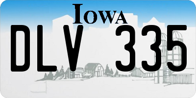 IA license plate DLV335
