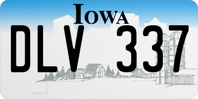 IA license plate DLV337