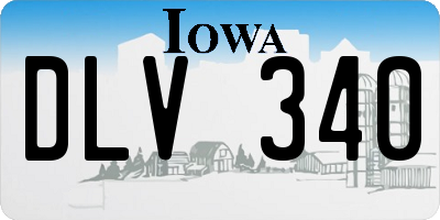 IA license plate DLV340