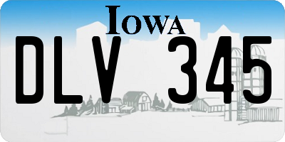 IA license plate DLV345