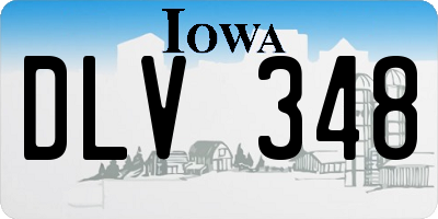 IA license plate DLV348