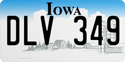 IA license plate DLV349