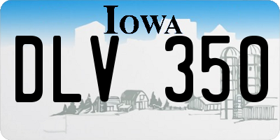 IA license plate DLV350